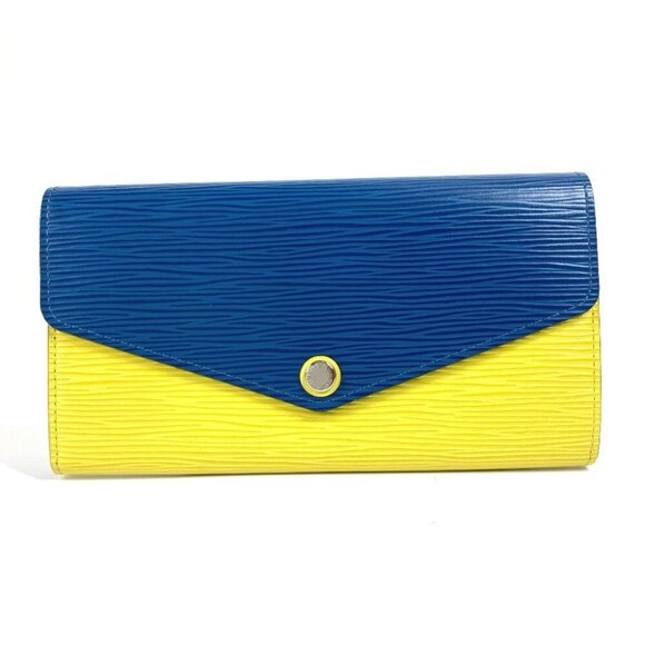 LOUIS VUITTON M60528 Epi Portefeuille-Sarah Wallet Bi-fold Bicolor Long Wallet - Picture 1 of 16